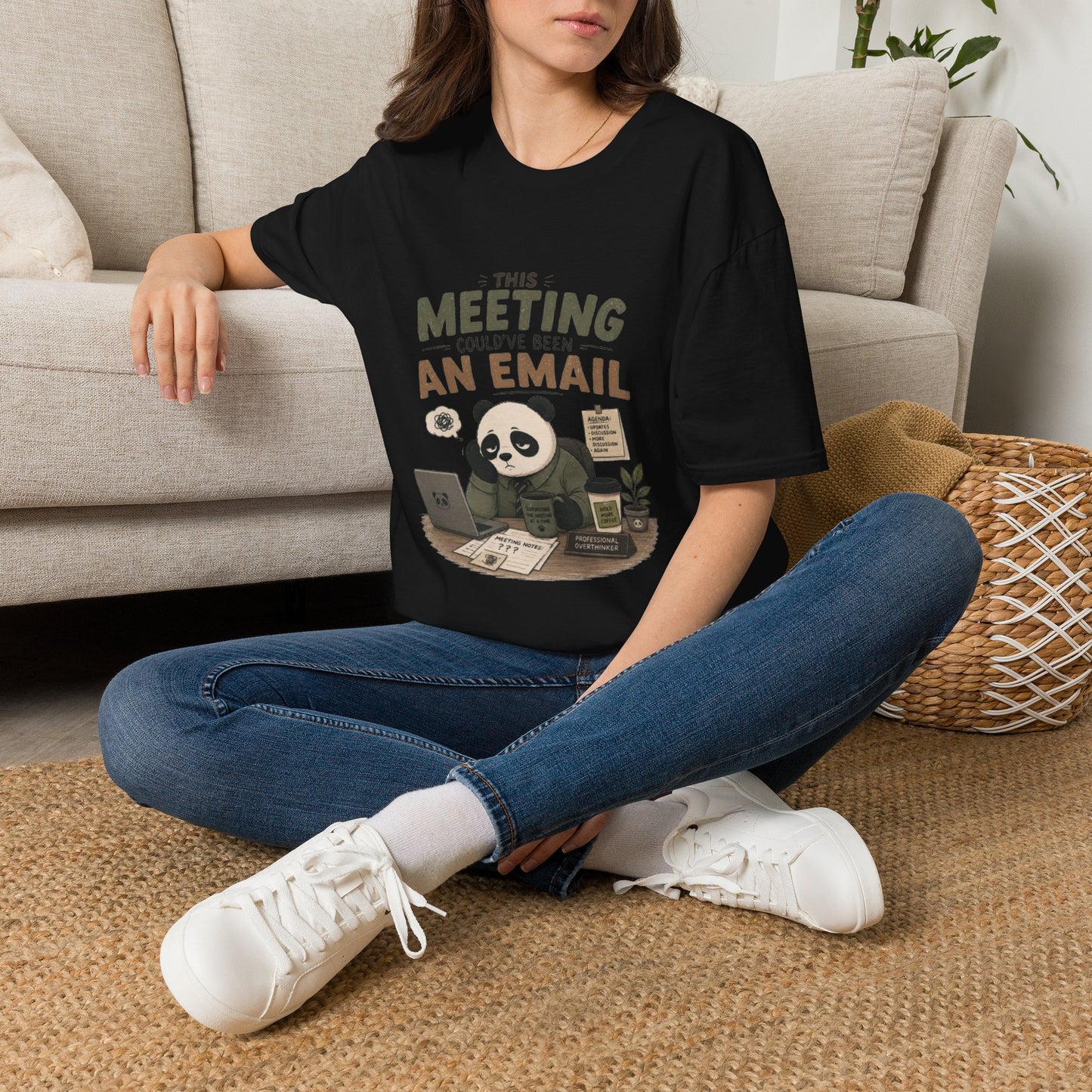 This Meeting Could've Been An Email T-Shirt — Funny Panda Office Tee