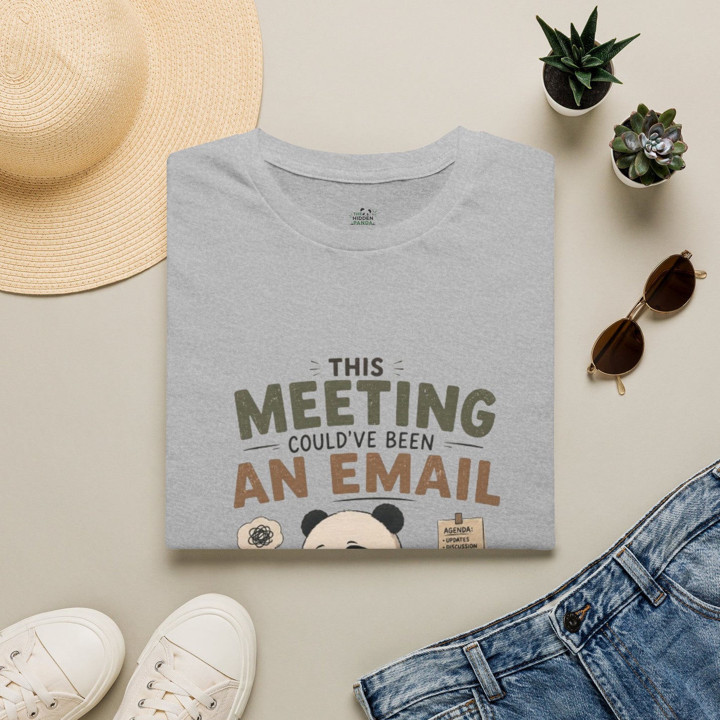 This Meeting Could've Been An Email T-Shirt — Funny Panda Office Tee