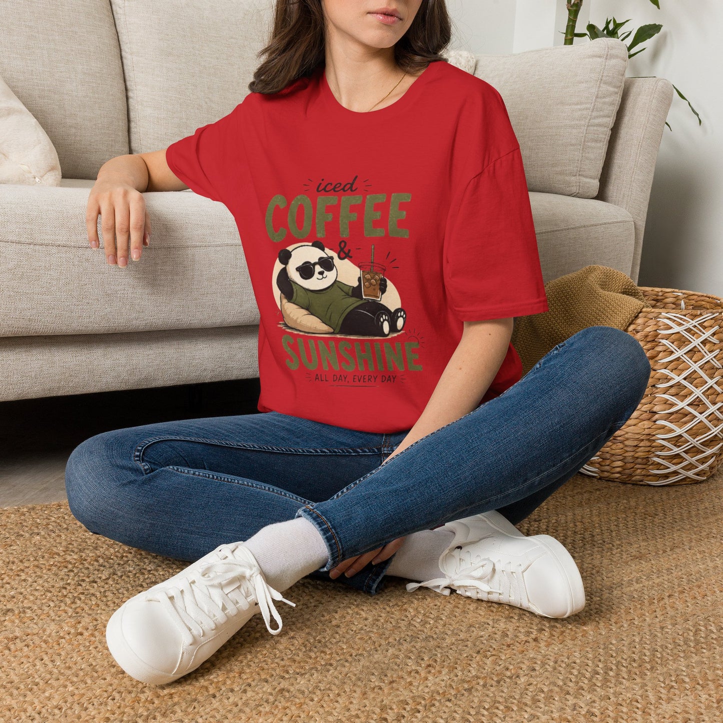 Iced Coffee & Sunshine Panda T-Shirt