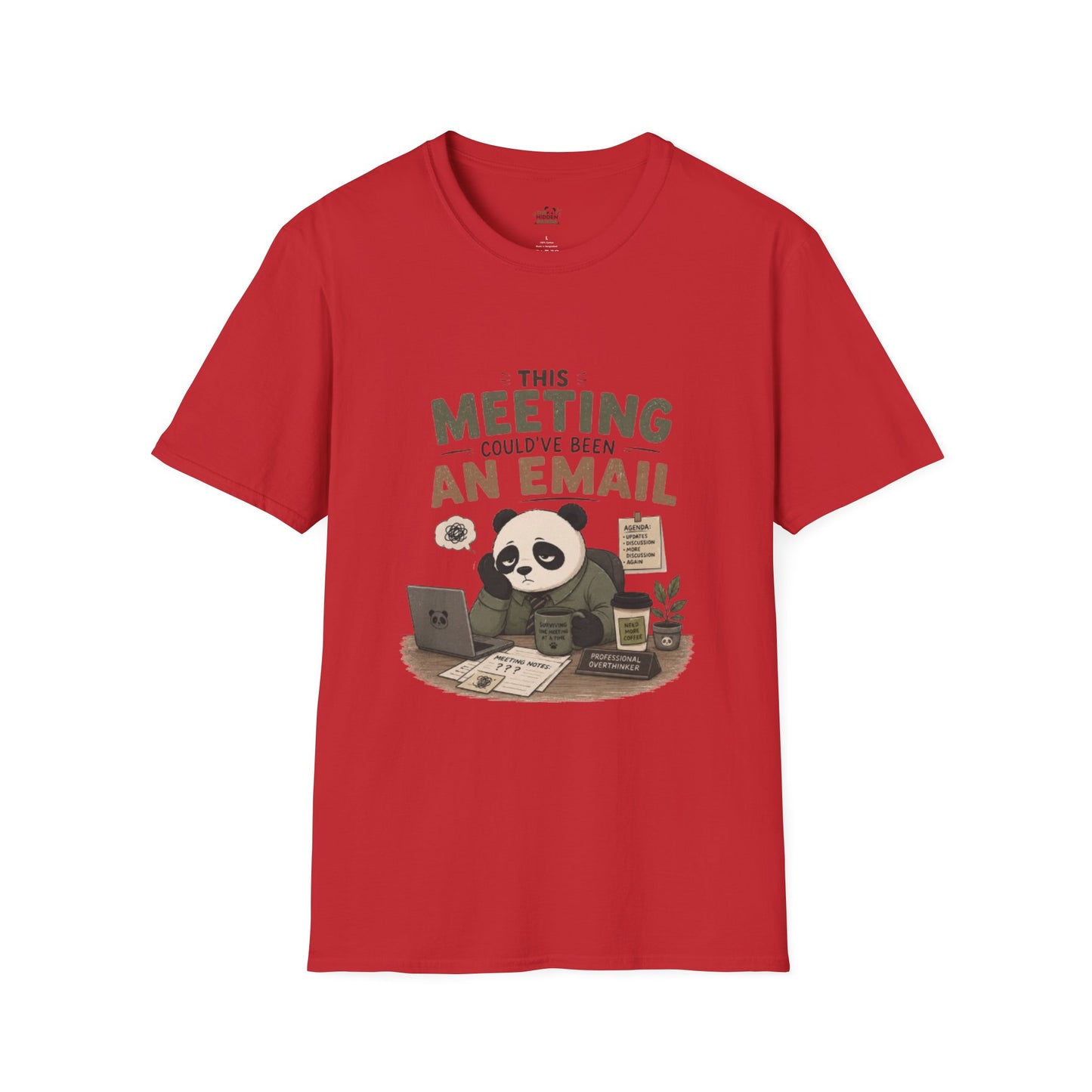 This Meeting Could've Been An Email T-Shirt — Funny Panda Office Tee