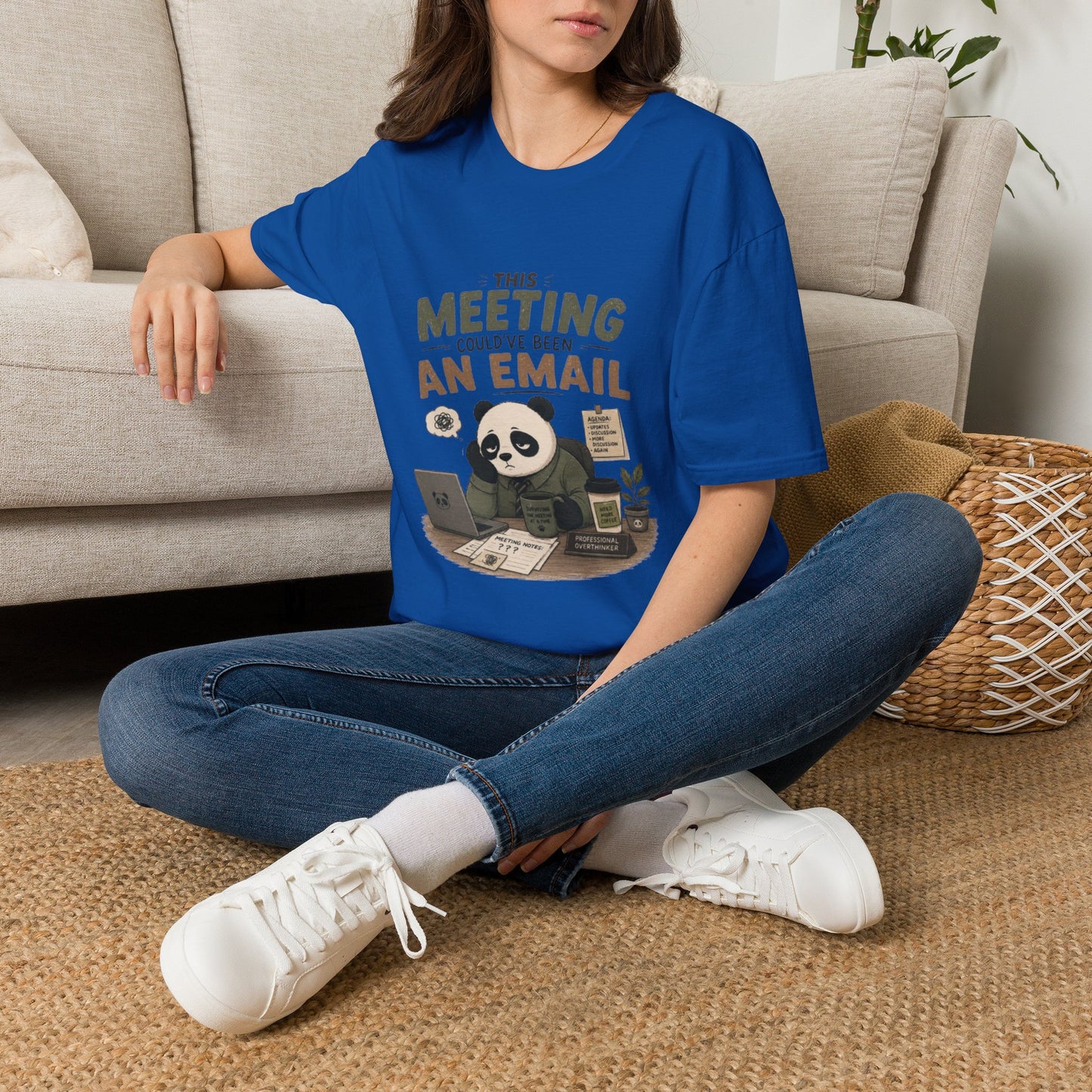 This Meeting Could've Been An Email T-Shirt — Funny Panda Office Tee