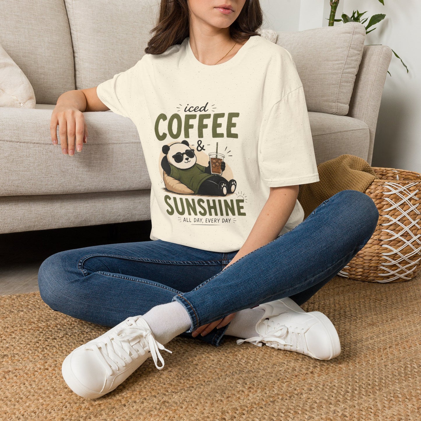 Iced Coffee & Sunshine Panda T-Shirt