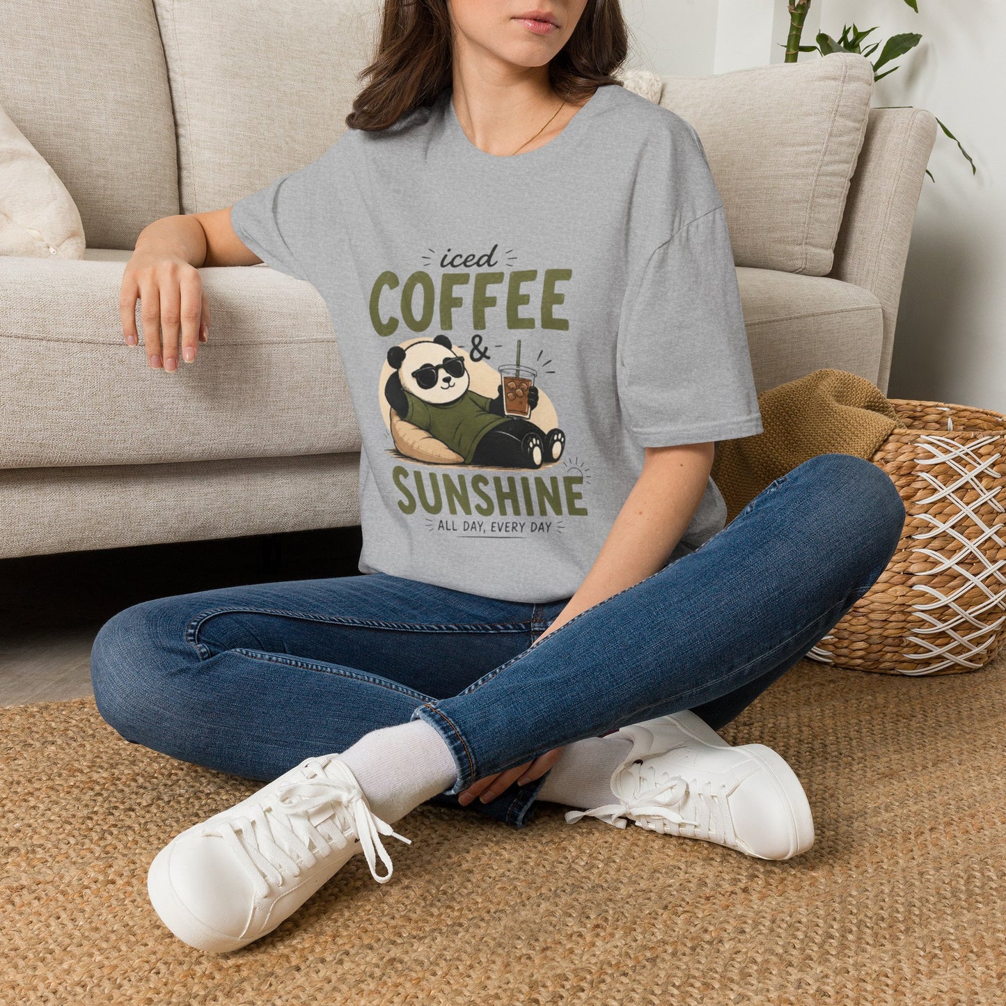 Iced Coffee & Sunshine Panda T-Shirt