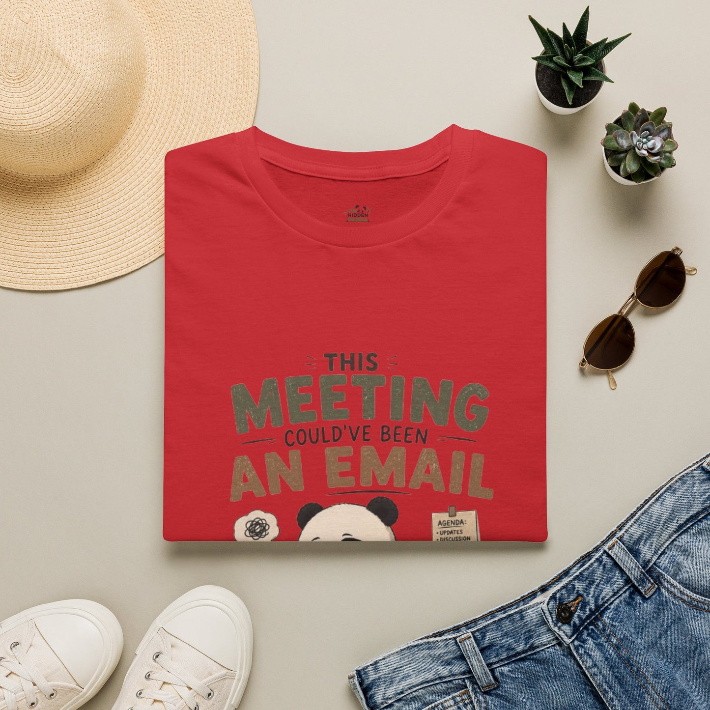 This Meeting Could've Been An Email T-Shirt — Funny Panda Office Tee