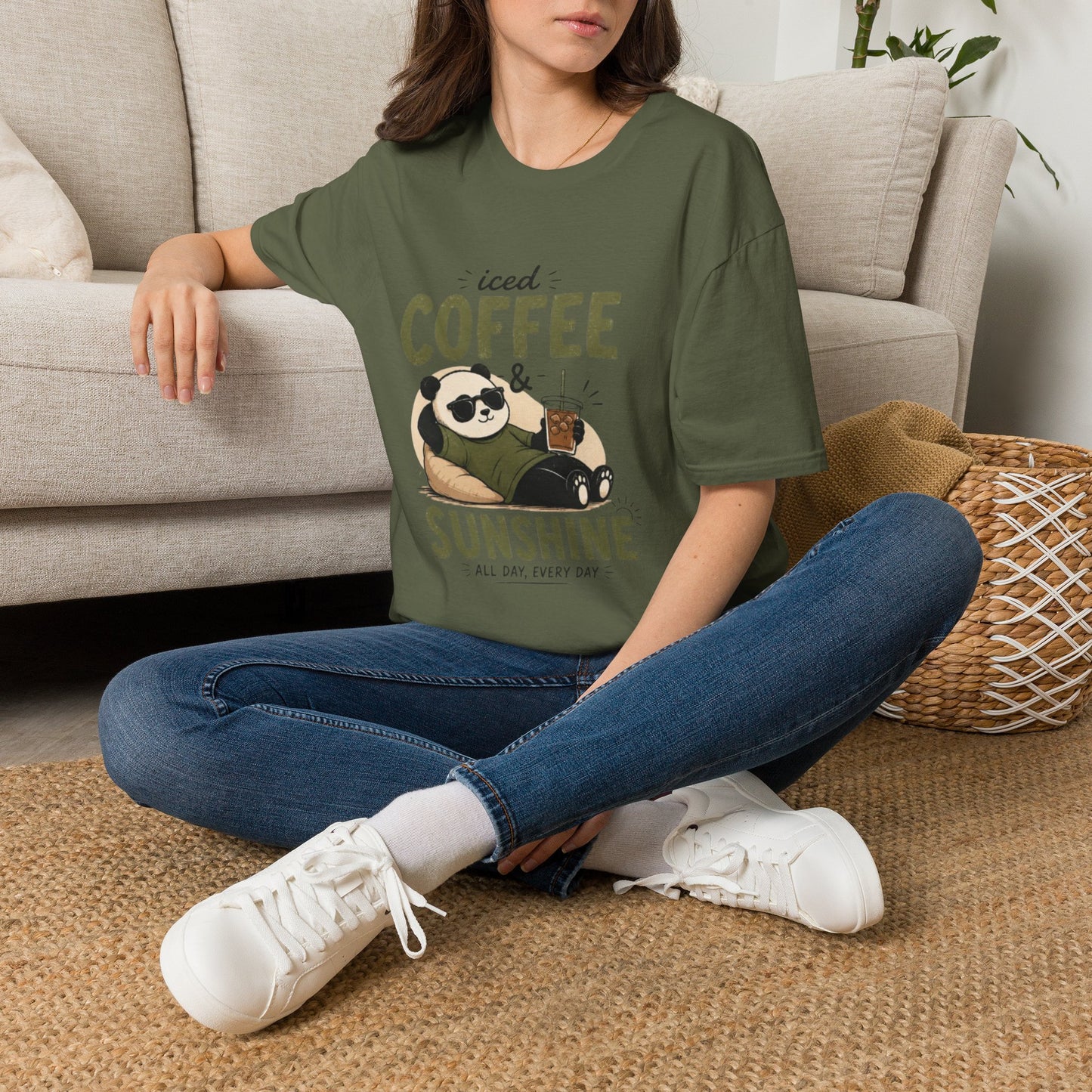 Iced Coffee & Sunshine Panda T-Shirt