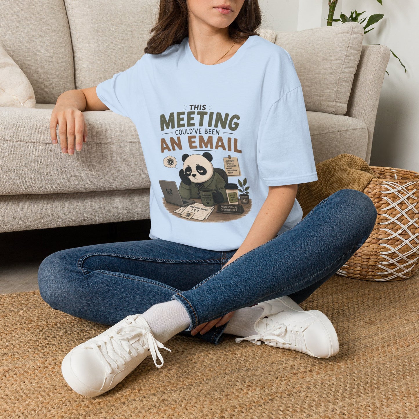 This Meeting Could've Been An Email T-Shirt — Funny Panda Office Tee