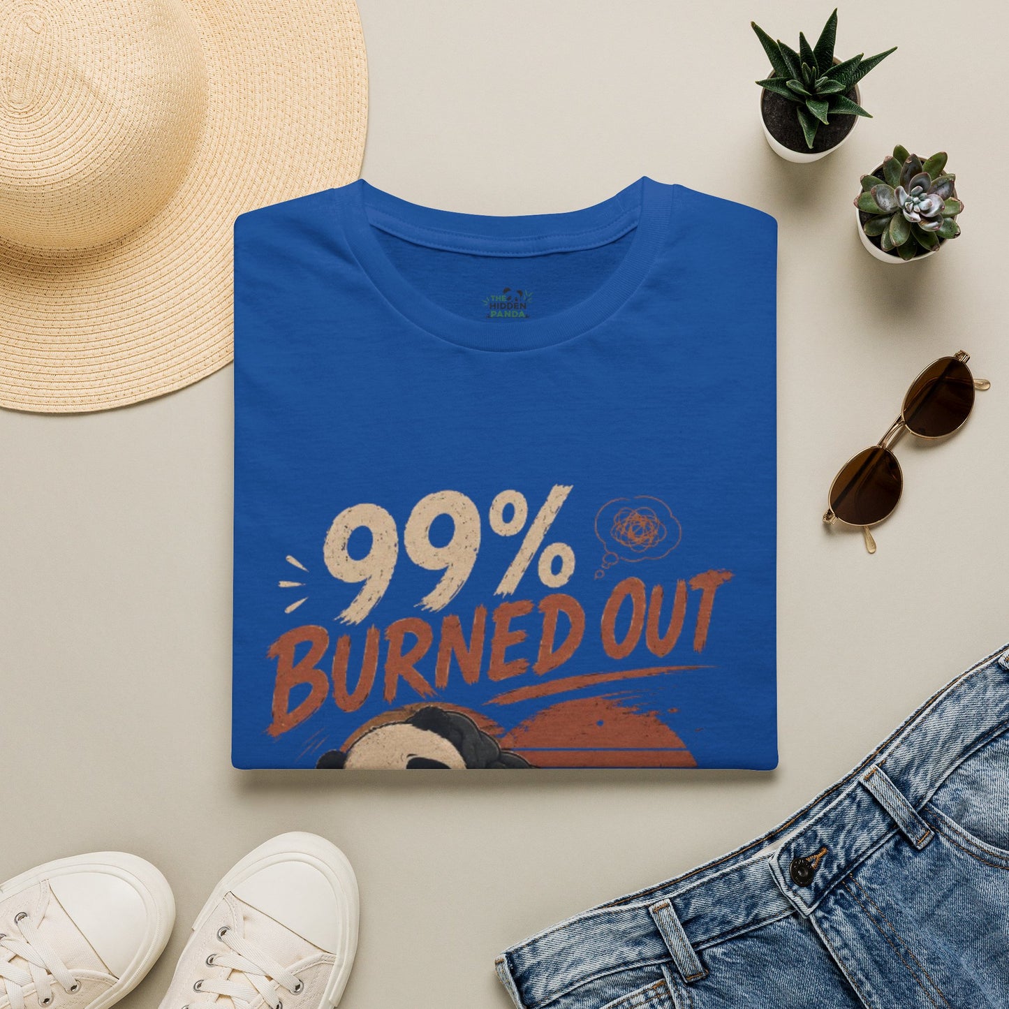 99% Burned Out T-Shirt — Funny Burnout Panda Graphic Tee
