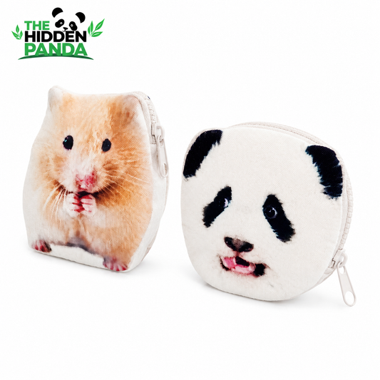 The Hidden Panda Pet Coin Purse, Cute Cat, Dog, Rabbit, And Fruit Key Case
